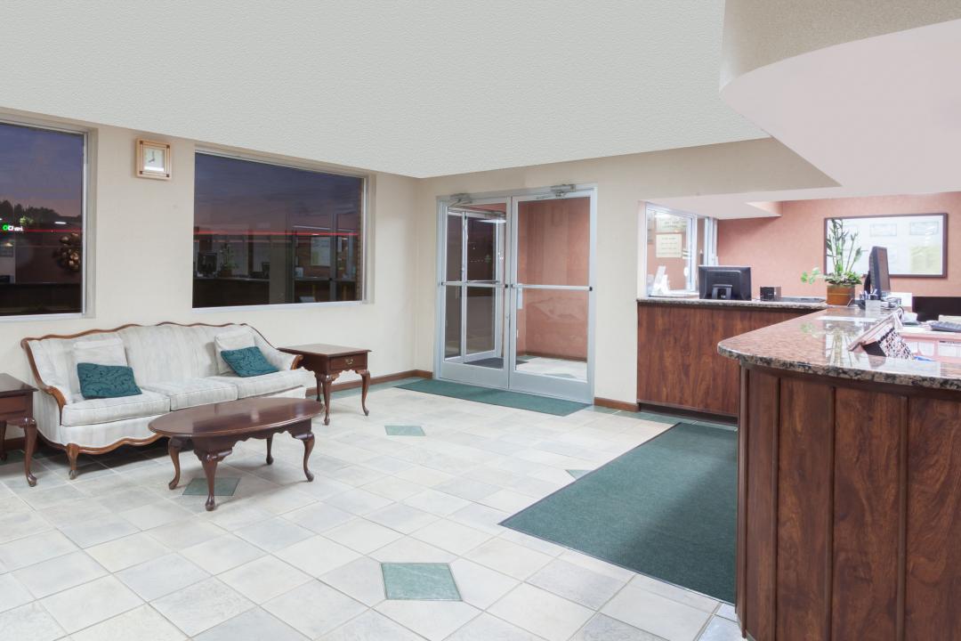 Hotel lobby area.
