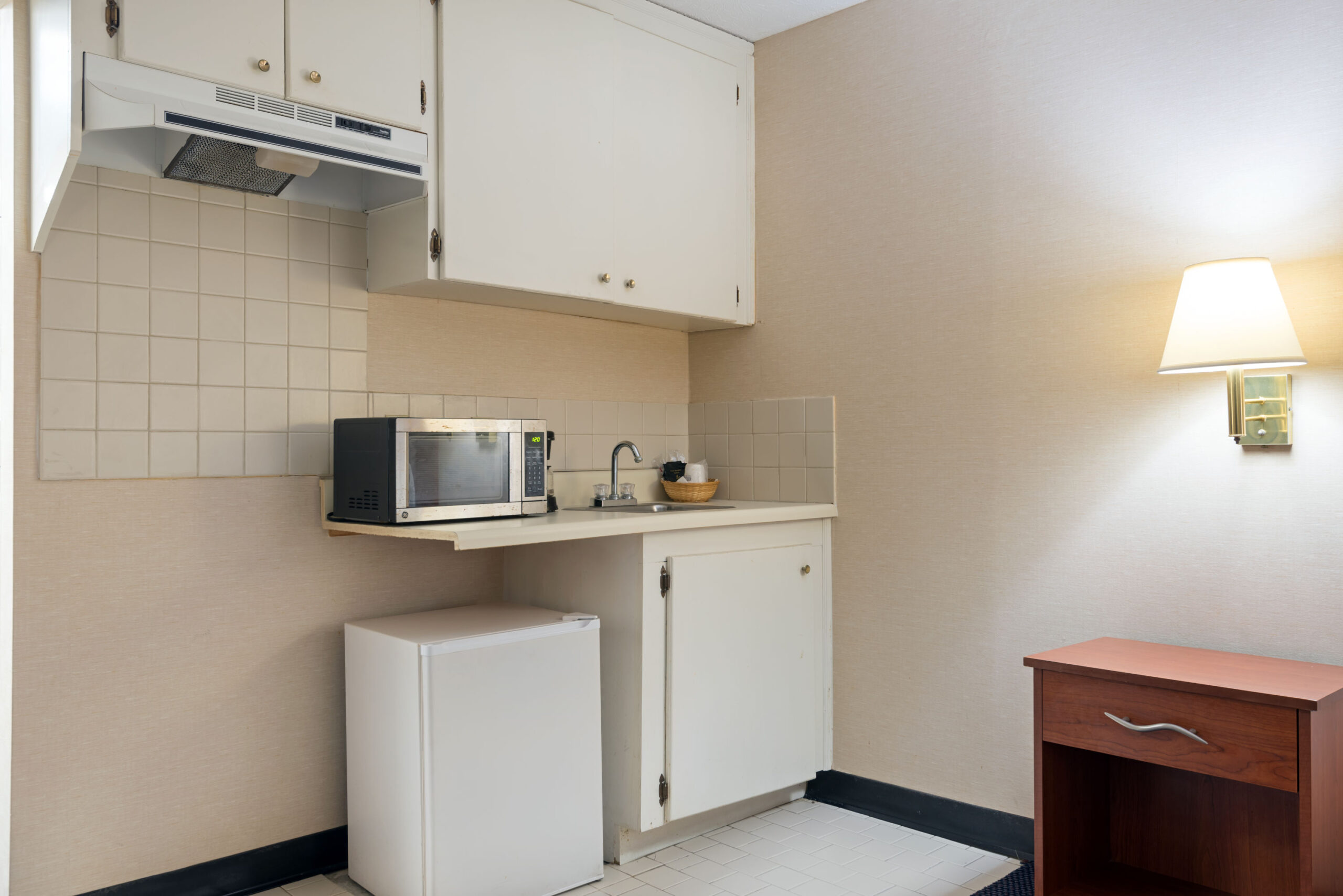 Hotel laundry facility area.