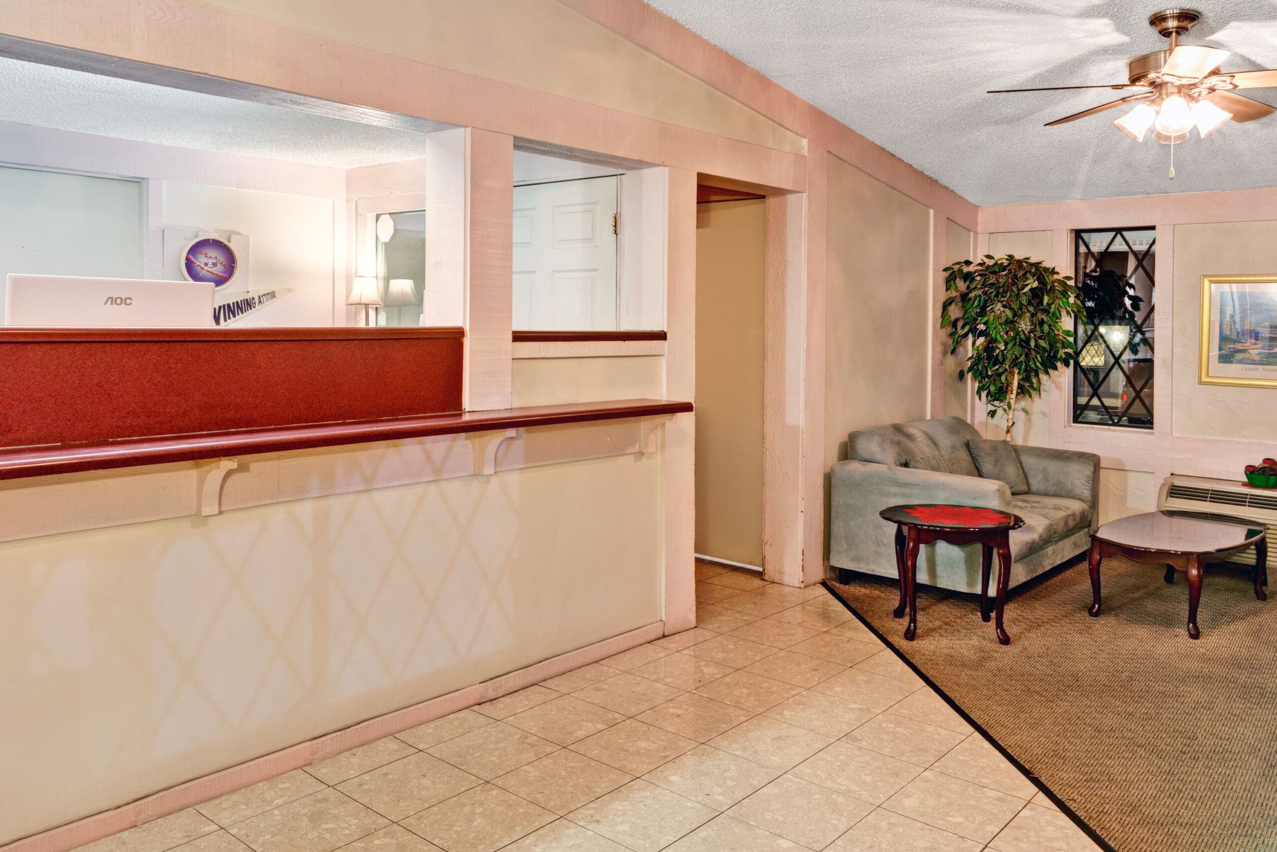 Hotel lobby area.