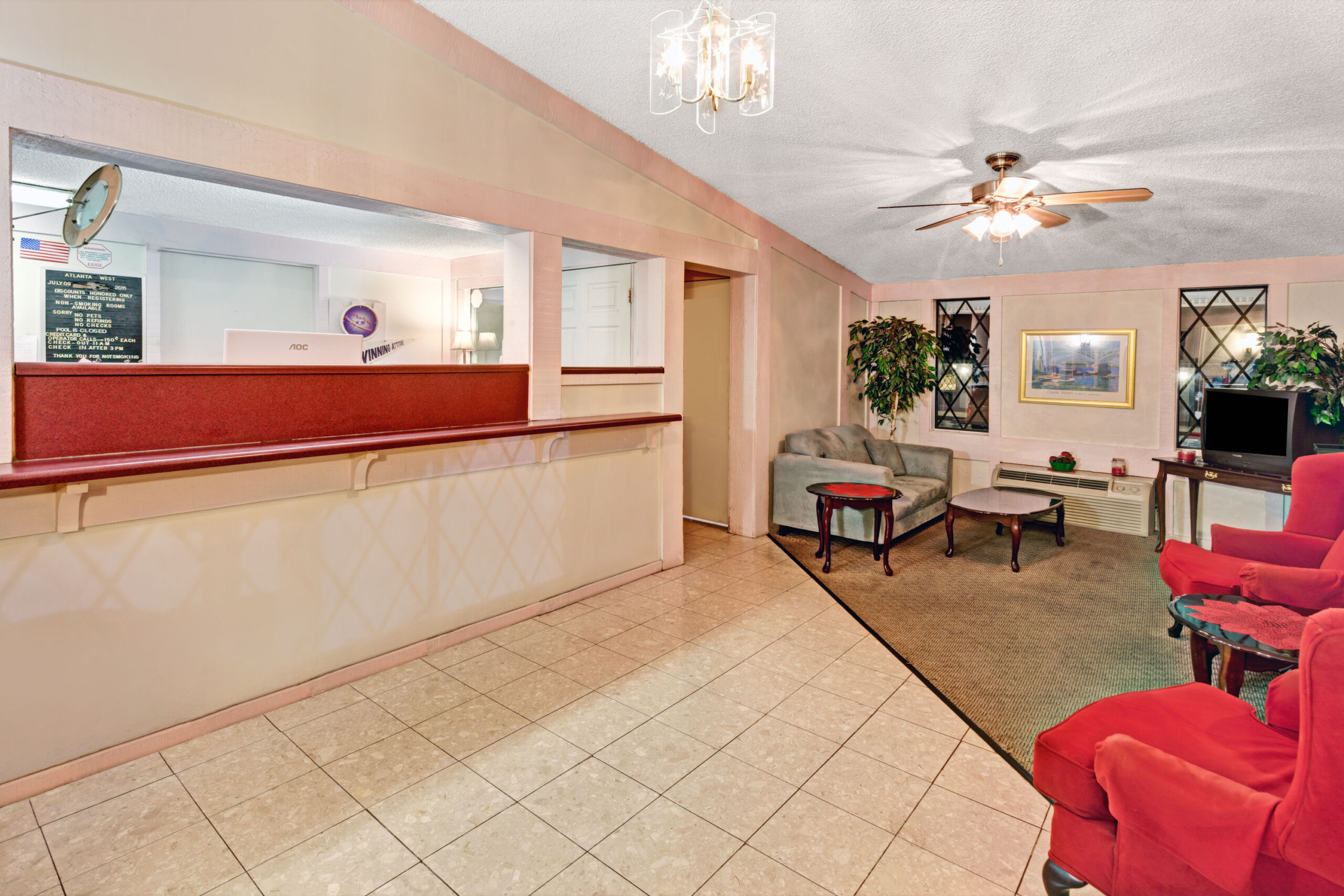 Hotel lobby area.