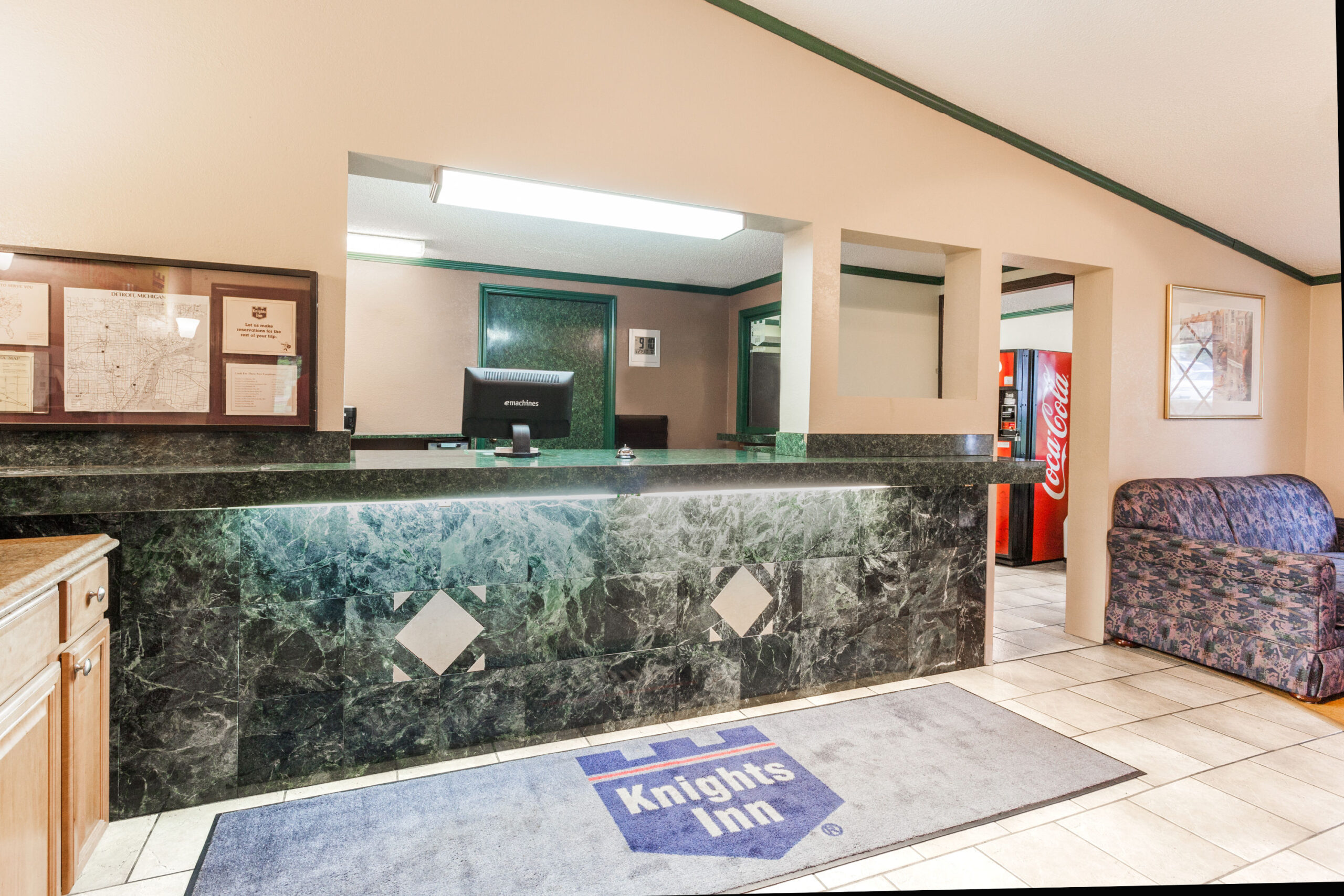 Hotel lobby area.