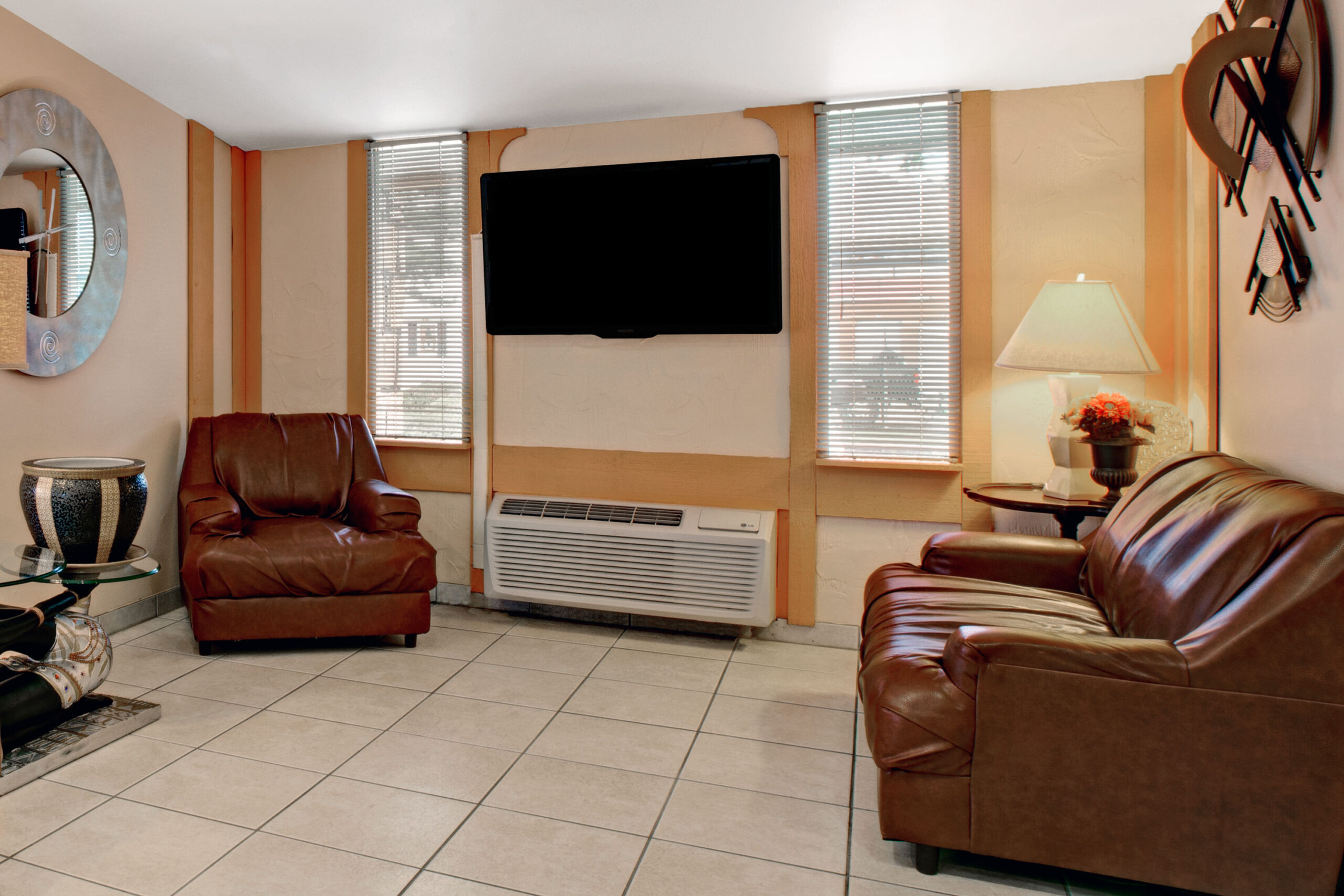 Hotel lobby area.