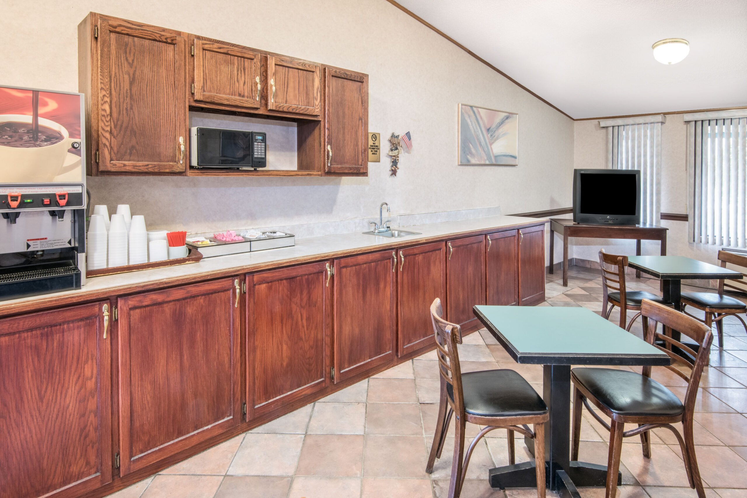 Hotel dining amenity area.