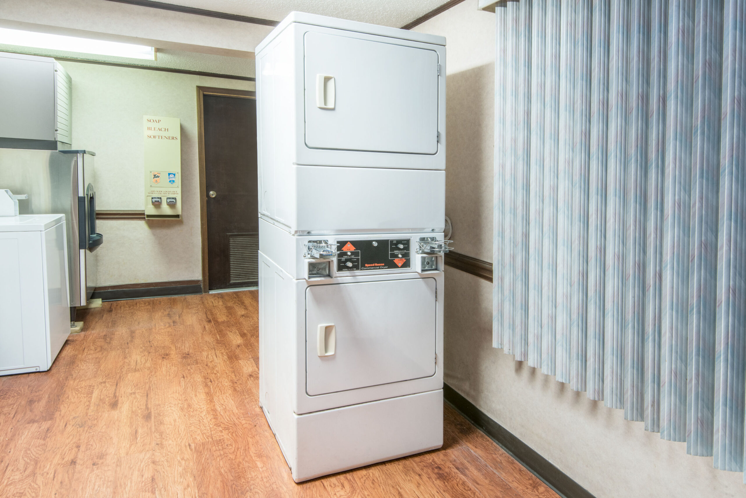 Hotel laundry amenity area.