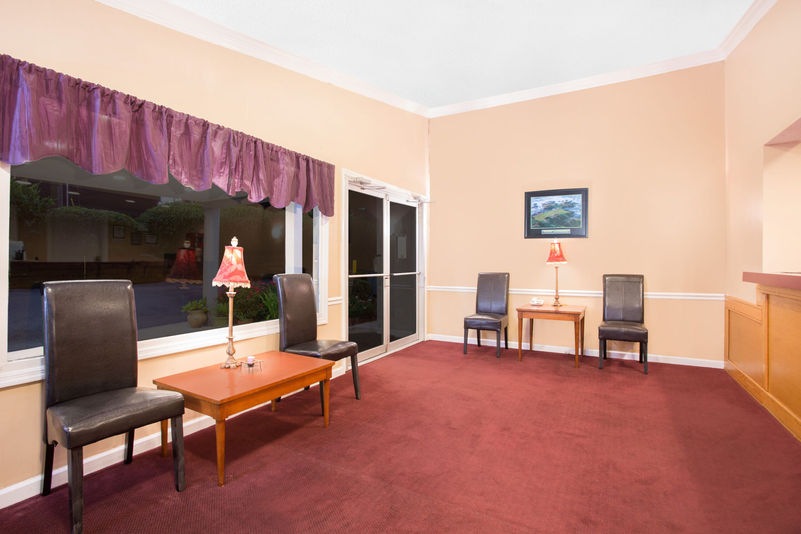 Hotel lobby area.