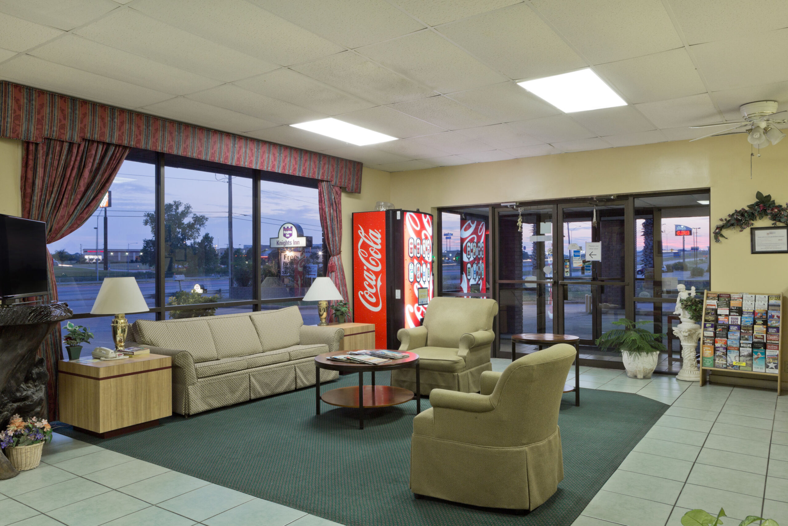 Hotel lobby area.