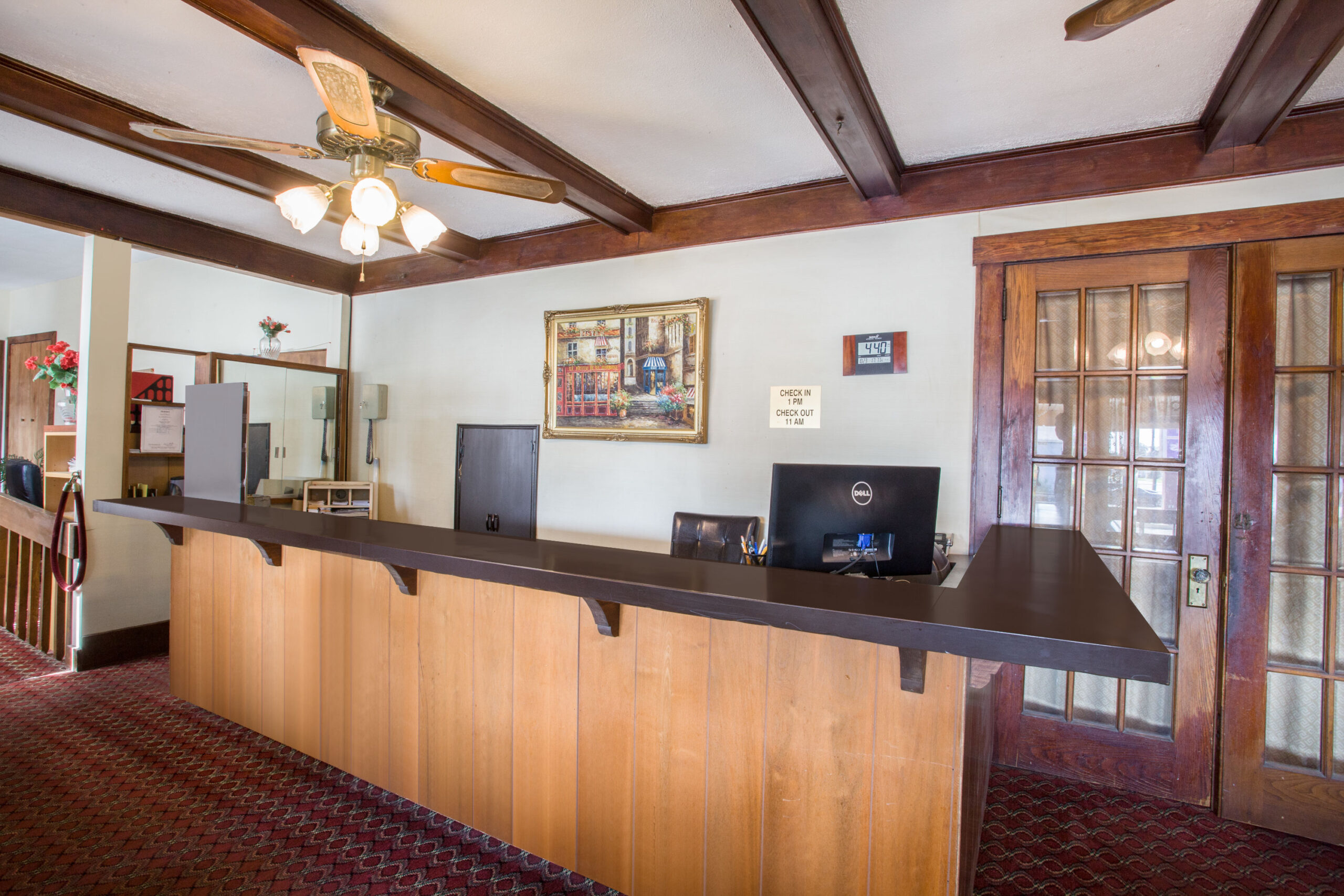 Hotel lobby area.