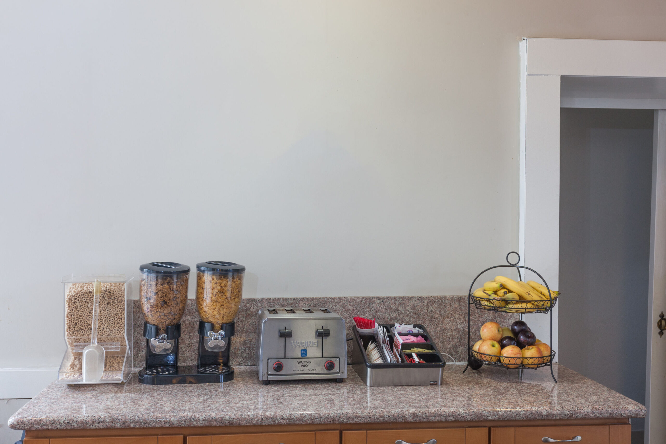 Hotel lobby area amenities.