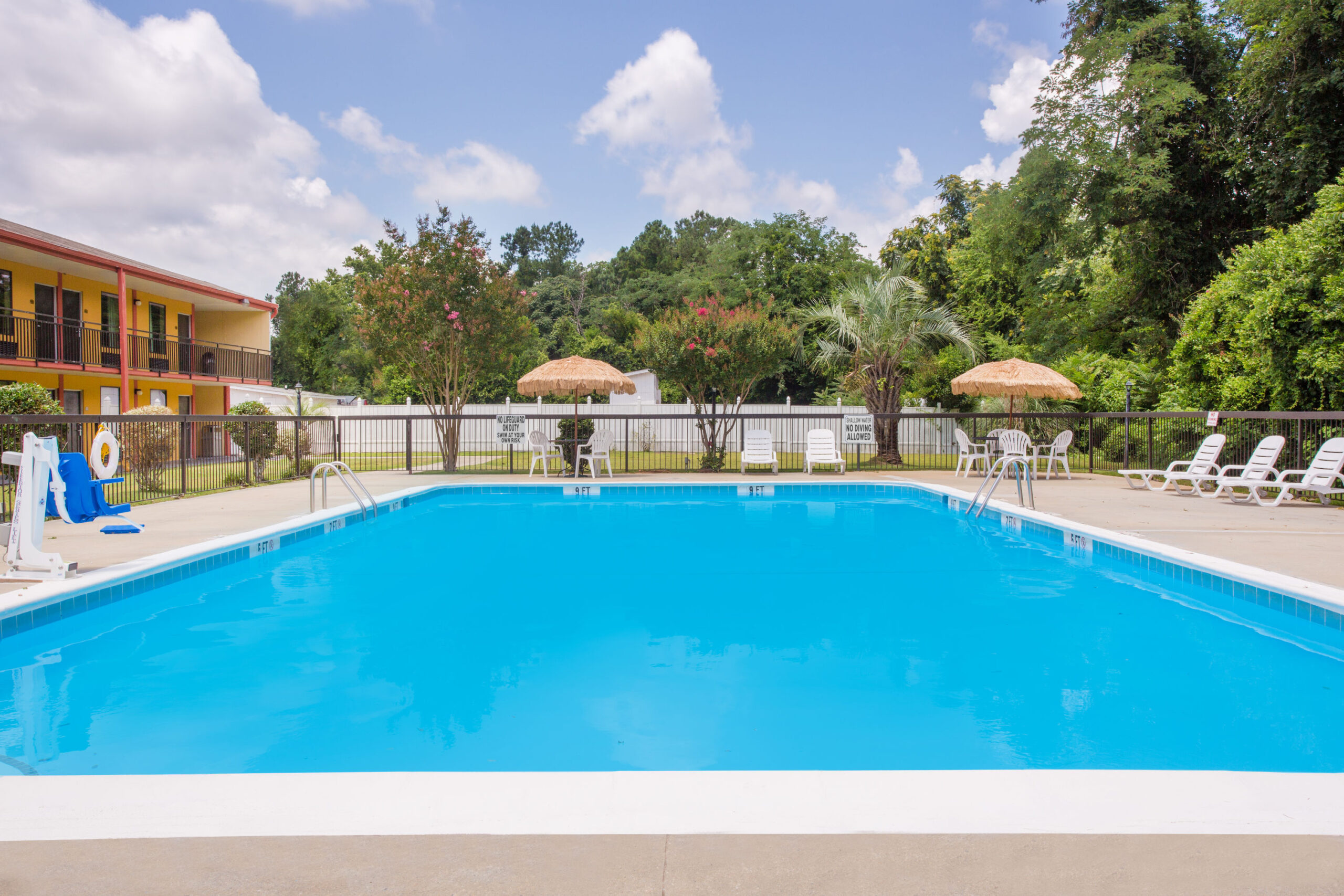Hotel outdoor pool.