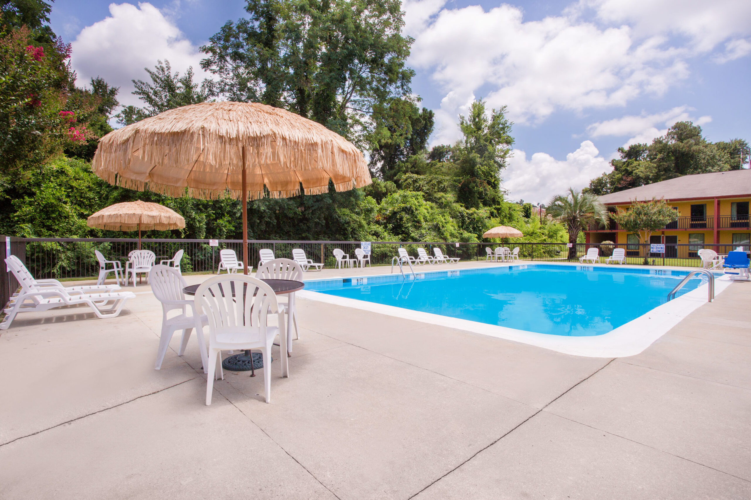 Hotel outdoor pool.