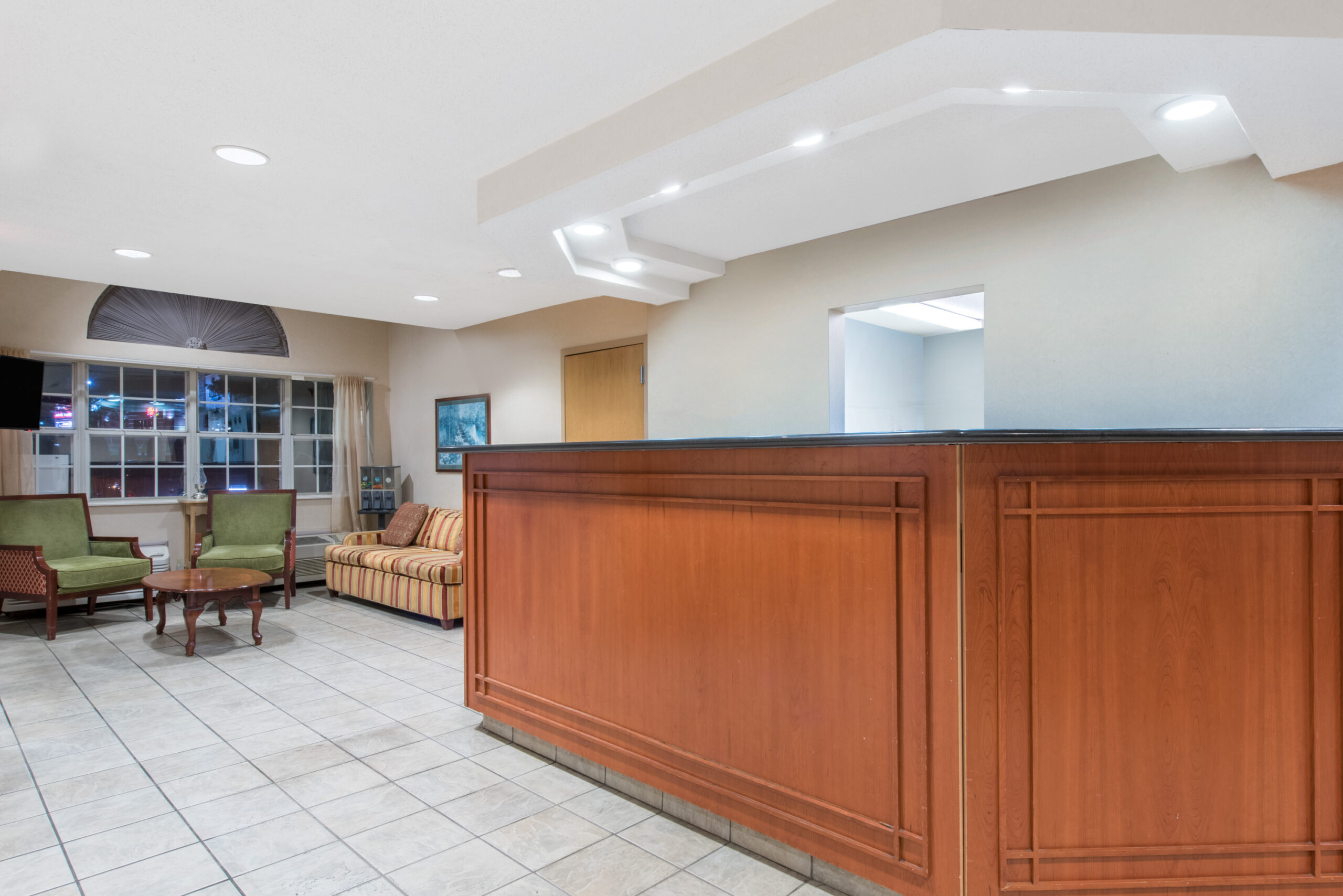 Hotel lobby area.