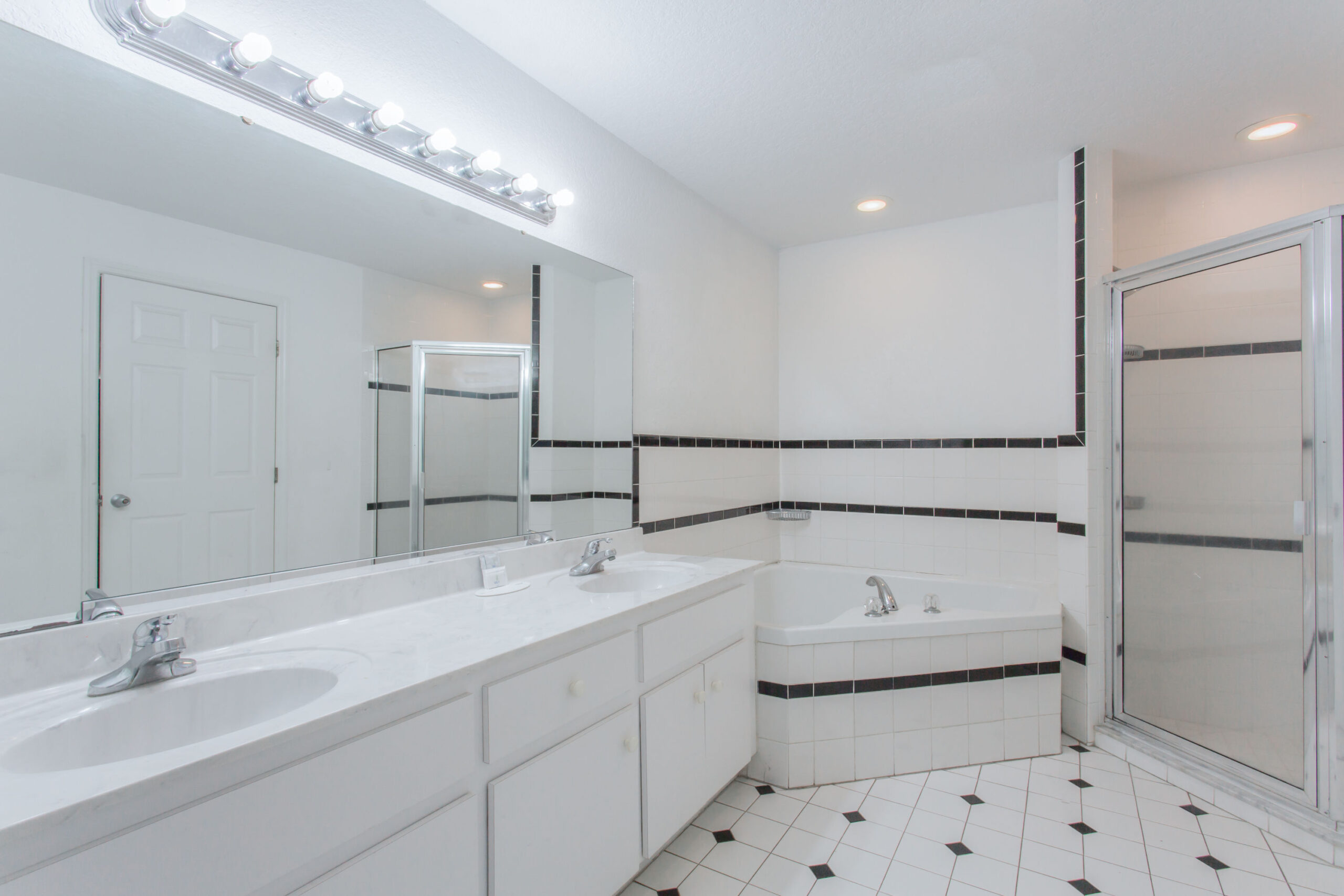 Hotel room bathroom.