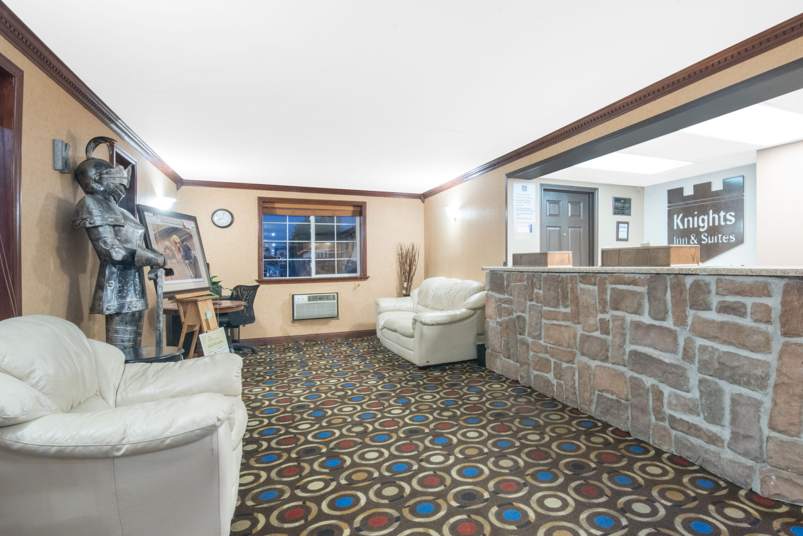 Hotel lobby area.
