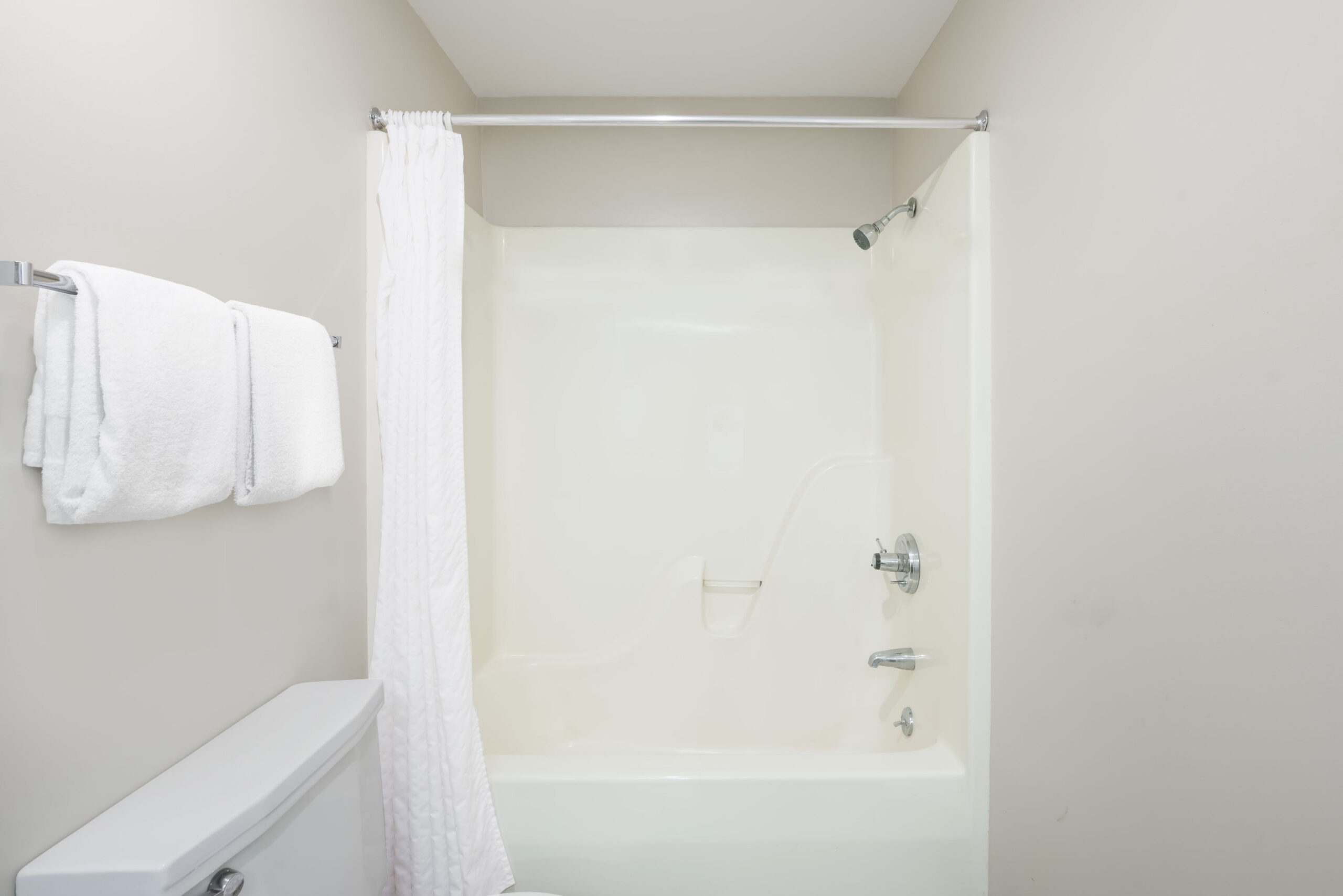 Hotel room bathroom.