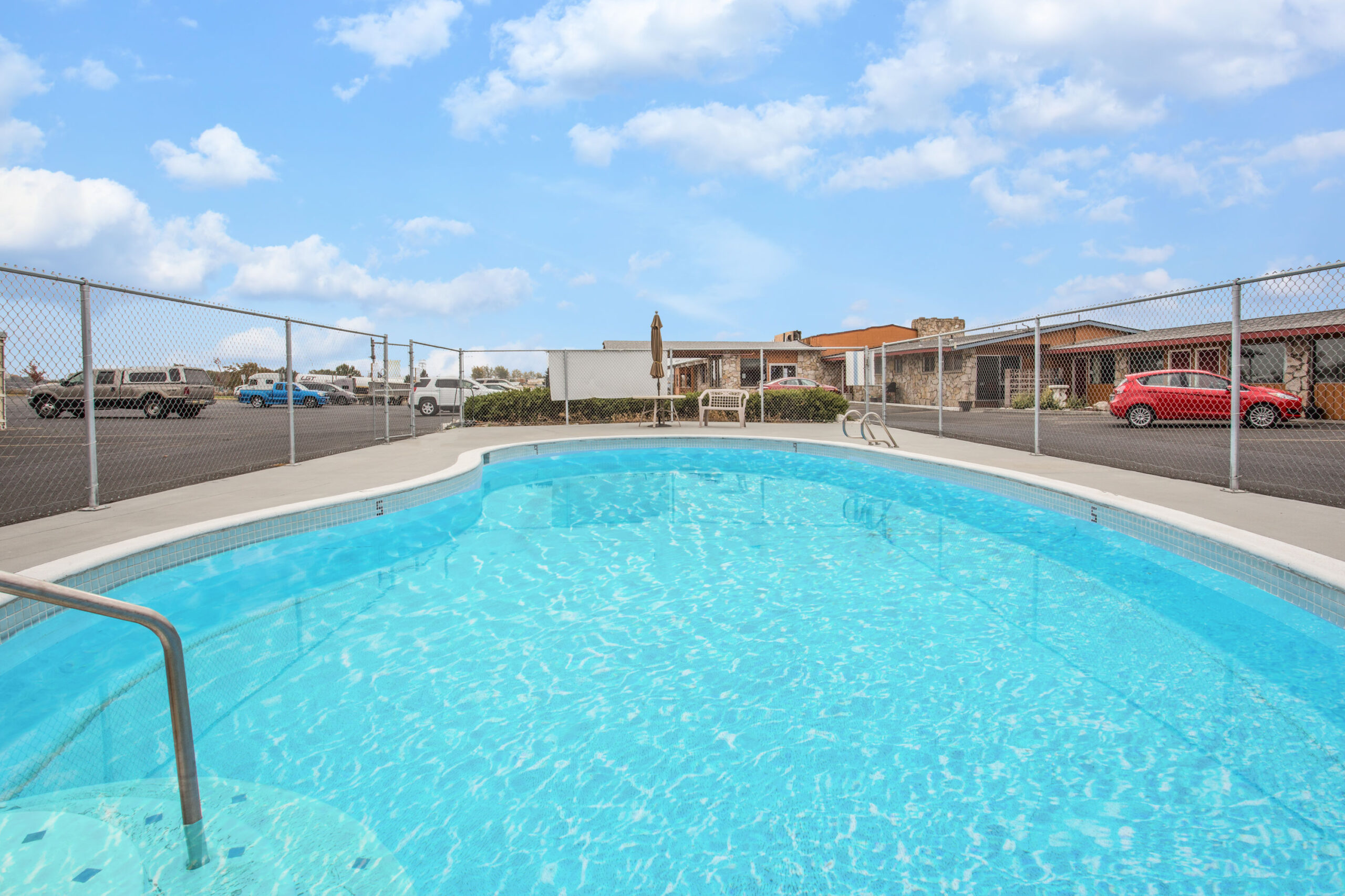 Hotel outdoor pool.