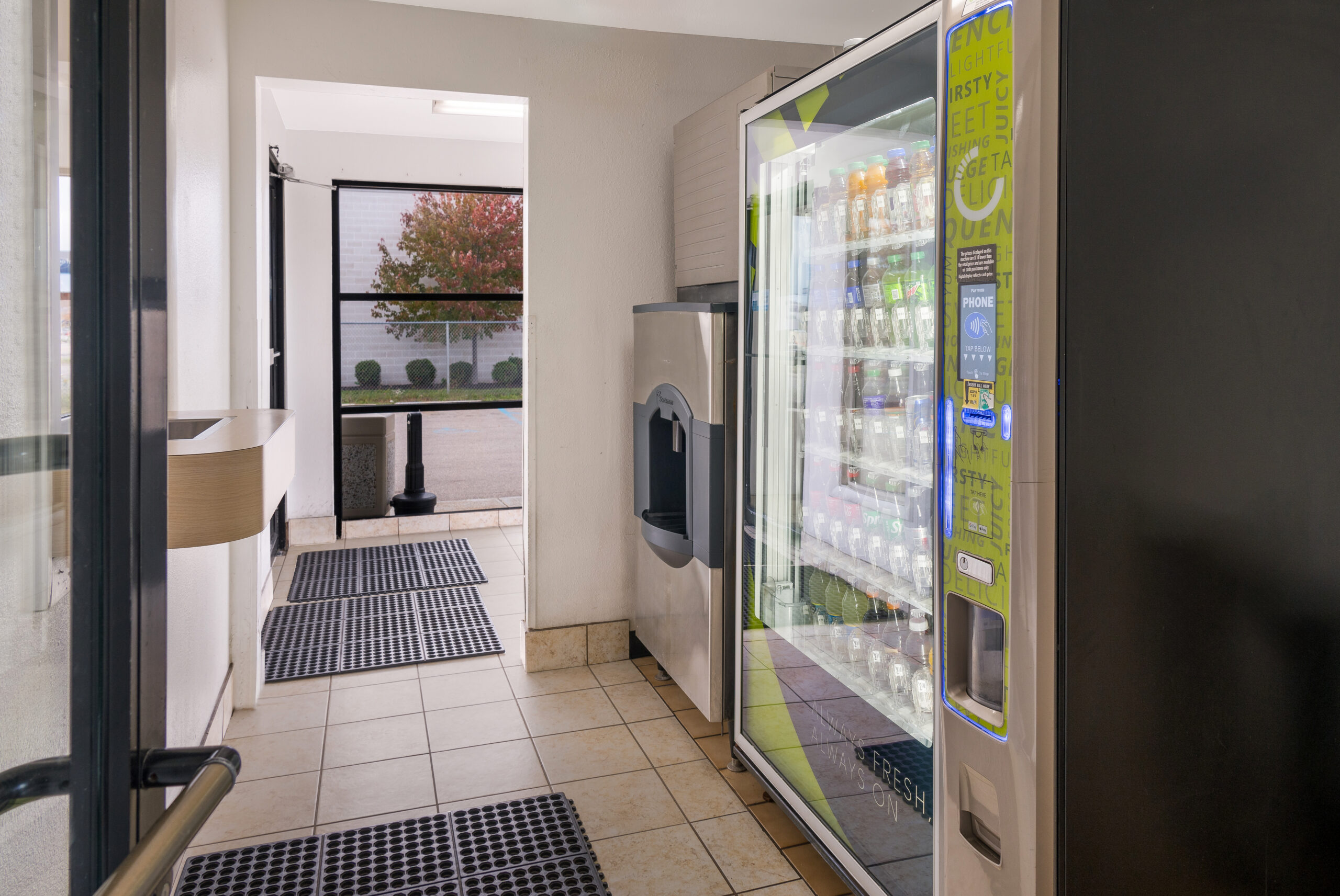 Hotel vending machine area.
