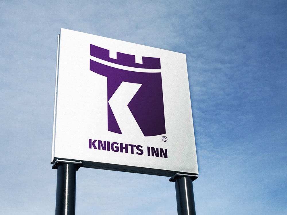 Billboard with Knights Inn logo